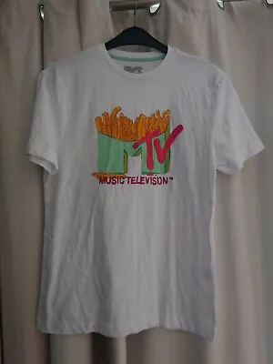 MTV MUSIC WHITE T-SHIRT FRENCH FRIES DOUBLE PORTION UK SIZE Medium  • £18