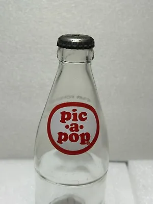 Vintage 10.14 Oz Pic A Pop Empty Soda Bottle W/ Root Beer Cap • $5.39