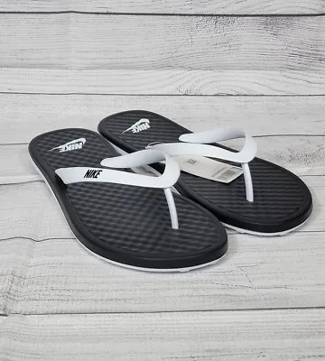 Nike On Deck Black White Flip Flops Summer Slides CU3958-005 US Men's Size 13 • $22