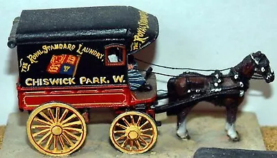 Traders Van Horse Drawn 1 Horse G25 UNPAINTED OO Scale Langley Models Kit 1/76 • £25.31