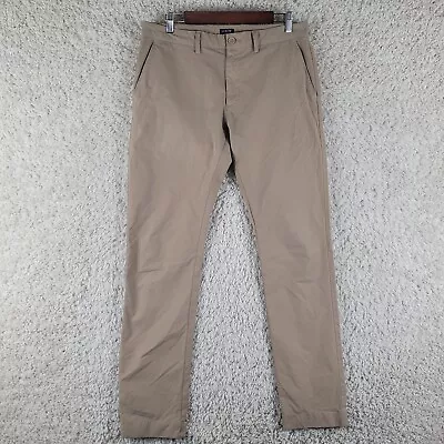 J Crew Slim Flex Pants Men's W32 X L32 Khaki Tan 100% Polyester Stretch • $10.88