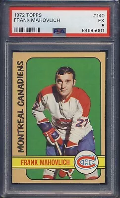 1972 Topps Frank Mahovlich Canadiens PSA 5 HOF Class Of 1981 • $19.99