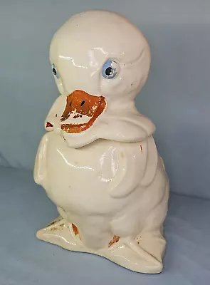 Vintage Hull Duck Cookie Jar Ceramic 12  USA Made Anthropomorphic Pottery • $29.69