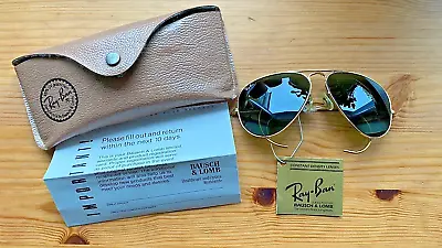 1980’s Ray-Ban Bausch & Lomb Gold Outdoorsman Aviator Sunglasses • £199.99