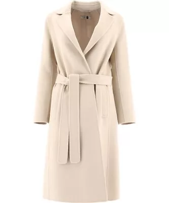 Iconic Max Mara Pauline Wool/chashmere Light Beige Woman Coat Size US 10 IT 4 • $650