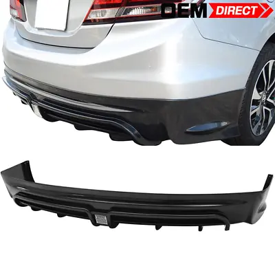 Fits 13-15 Honda Civic Sedan Mugen RR Style Rear Bumper Diffuser W/ LED Brake • $359.99