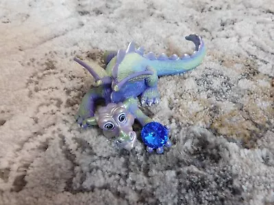 Franklin Mint  Sneaky  The Mood Dragon Figurine Blue Austrian Crystal • $10