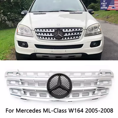 AMG Front Grille W/Emblem For Mercedes W164 ML320 ML500 ML350 2005-2008 Grill • $72.47