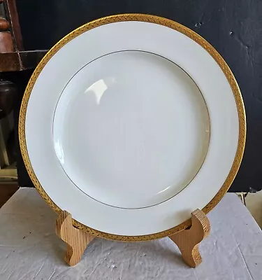 Minton H1916 / H 1993 White Bone China & Gold Trim Dinner Plate Gumps • $5.99