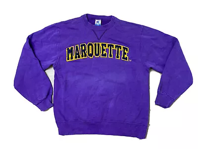 Men’s Vintage Champion Sweatshirt Crewneck Marquette Purple Size Large • $85