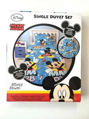 Mickey Mouse Cool Single Bedset 135cm X 200cm Duvet Cover Pillow Case • £13.93