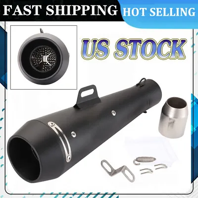 Motorcycle Exhaust Muffler Pipe M4 Exhaust For GSXR 750 YZF R6 Stainless Steel • $49.98
