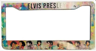 Elvis Presley License Plate Frame Multi Image Colored Metal  From Memphis EPE • $8.49