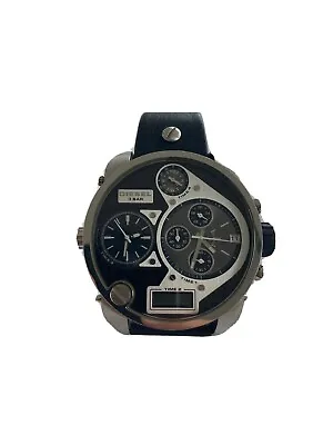 Diesel Big Daddy Oversized Chronograph Watch 4 Time Zone dz7125 • $207