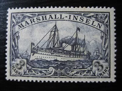 MARSHALL-INSELN GERMAN COLONY Mi. #24 Mint Kaiser Yacht Stamp! • £0.80