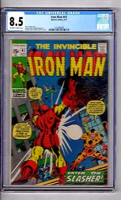 Iron Man #41 (1971) 8.5 CGC OW/WP App...SLASHER Tuska Art • $85