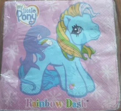 MY LITTLE PONY Rainbow Dash SMALL NAPKINS (16) ~ Vintage Birthday Party Supplies • $2.99