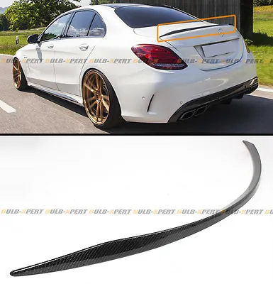 For 15-21 Mercedes Benz W205 C63 Amg S Oe Style Carbon Fiber Trunk Spoiler Wing • $119.99