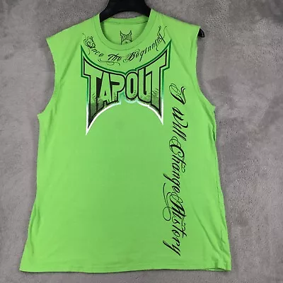 Tapout T Shirt Mens XL Green Sleeveless MMA Fighting Workout UFC Grunge Graphic • $11.99