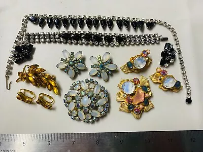 Collection Lot Vintage Rhinestone Jewelry Sets Many Colors + Designs - N11 • $299.99