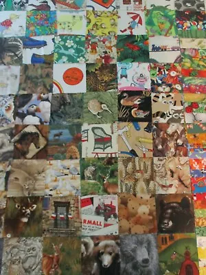 Huge Lot Cotton Fabric Quilt Block 160 Squares 3 1/2  I SPY Boys • $24.95