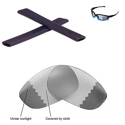 New WL Polarized Transition Lenses And Black Earsocks For Oakley Split Jacket • £37.14