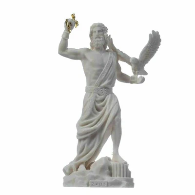 £23.76 • Buy Zeus Greek God Jupiter Thunder Statue Figurine Alabaster 7.08 