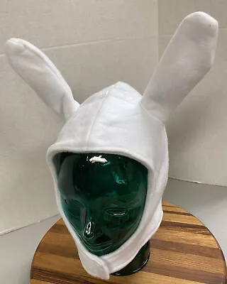 Youth Cartoon Network White Fleece Bunny Rabbit Ears Hat Mask Exc Condition   10 • £8.48