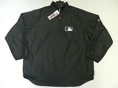 Authentic MLB Umpire Onfield Gamer Black 1/4 Zip CONVERTIBLE Jacket RARE! XXL • $100