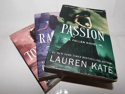 3 X The Fallen Novels By Lauren Kate PB 2-4 Torment Passion & Rapture Fantasy • £7.95