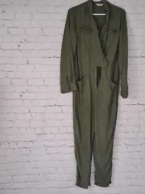 Womens Jumpsuit Suit Size 12 Khaki Miss Selfridge (JW02) • £15.49