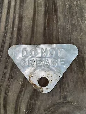 C3 OEM Corvette Rear End Do Not Grease Tag 1970 • $15