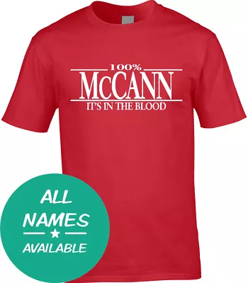 Surname Mens T-Shirt 100% All Any Gift Name Family Birthday Reunion Custom • £10.99