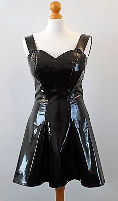 £40 • Buy Black Pvc Vinyl Cocktail Mini Dress All Sizes