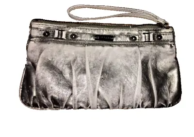 Express Purse Clutch Bag Brush Silver Metallic • $17.57