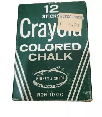 Vintage 1950's Crayola Binney And Smith Colored Chalk In Original Box • $3.99