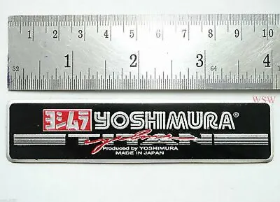 YOSHIMURA 4  Silver Metal Exhaust Logo Plate Plaque 3D Decals Emblem Sticker NEW • $14