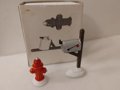 $4.99 • Buy Dept. 56 Snow Village  Fire Hydrant And Mailbox  Set Of 2