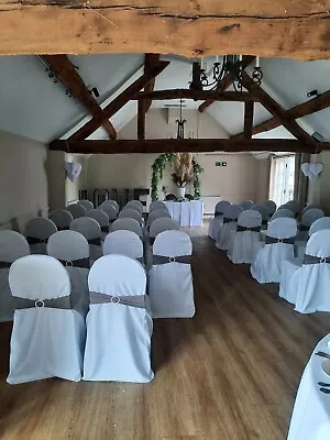 £95 • Buy Lot Of 73 Good Quality Wedding Chair Covers In White
