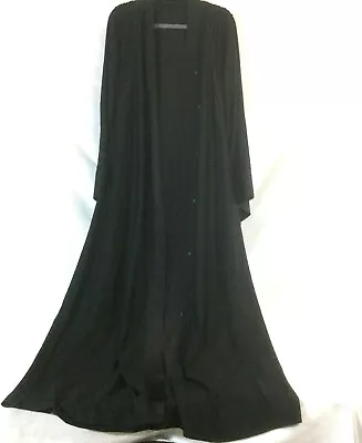 Black Long Rope Costume Party Haloween Dress Oversized 61  L Vintage • $26