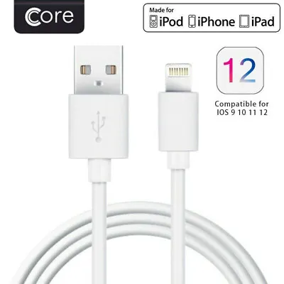 100% Genuine Core USB Data Charger Charging Cable Lead For IPhone IPad IPod • £2.94