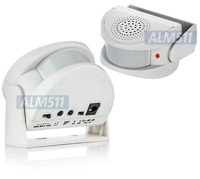 Mini Motion Sensor Alarm Door Chime For Entrance Alert DC Or Battery Operated • $14.50