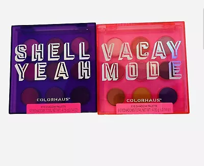 Set Of 2 Colorhaus Shell Yeah & Vacay Mode Eyeshadow Palette 9 Shade Pots Each • $10.99