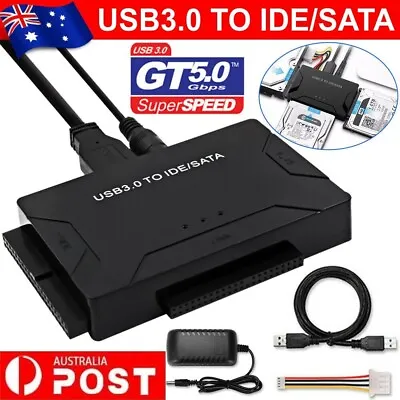 USB 3.0 To 2.5''/3.5  IDE SATA Hard Drive External Adapter Cable Kit Converter • $32.96