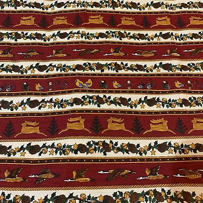 Moda Woodland Christmas Print Fabric Deer Holly Row Stripe Holiday 44 X2 Yd 10  • $18.95