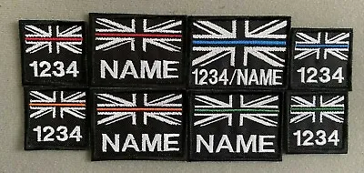 £4.99 • Buy Services Thin Line Morale Patch Tactical Custom Personalised Official HOOK BACK