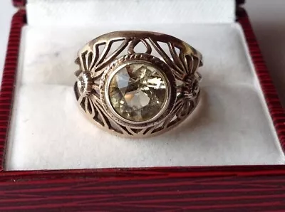 Vintage Russian Soviet Sterling Silver 875 Ring  Women's Jewelry Size 9.5 • $125