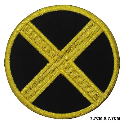 X MEN Superhero Circle Logo Patch Iron On Sew On Embroidered Applique For Clothe • £2.49