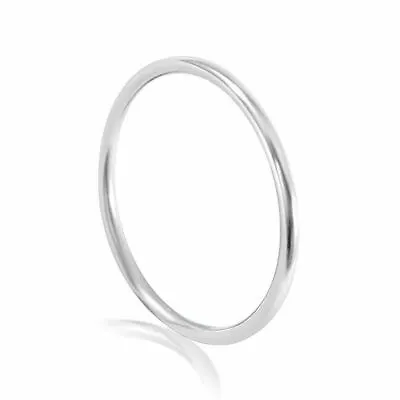 Solid Sterling Silver Ring Midi Thin Stacking 1mm Polished Band Sizes  1 To 8 • $6.85
