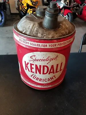 5 Gallon Vintage Kendall Motor Oil Can Inv#498 • $149.95